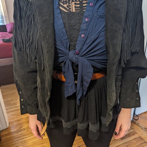 Preview Leathers Vintage Leather Fringe Jacket - Picture 4 of 12